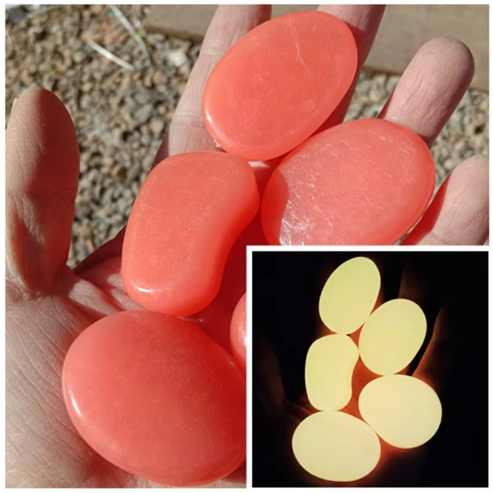 Aquarium Fish House - 10pcs Decoration 4.5cm Luminous Pebbles Glow