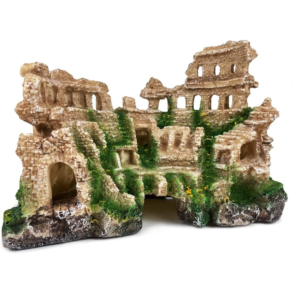 Aquarium Fish Hideout - Antique Roman Column Ruin Aquarium Decoration,