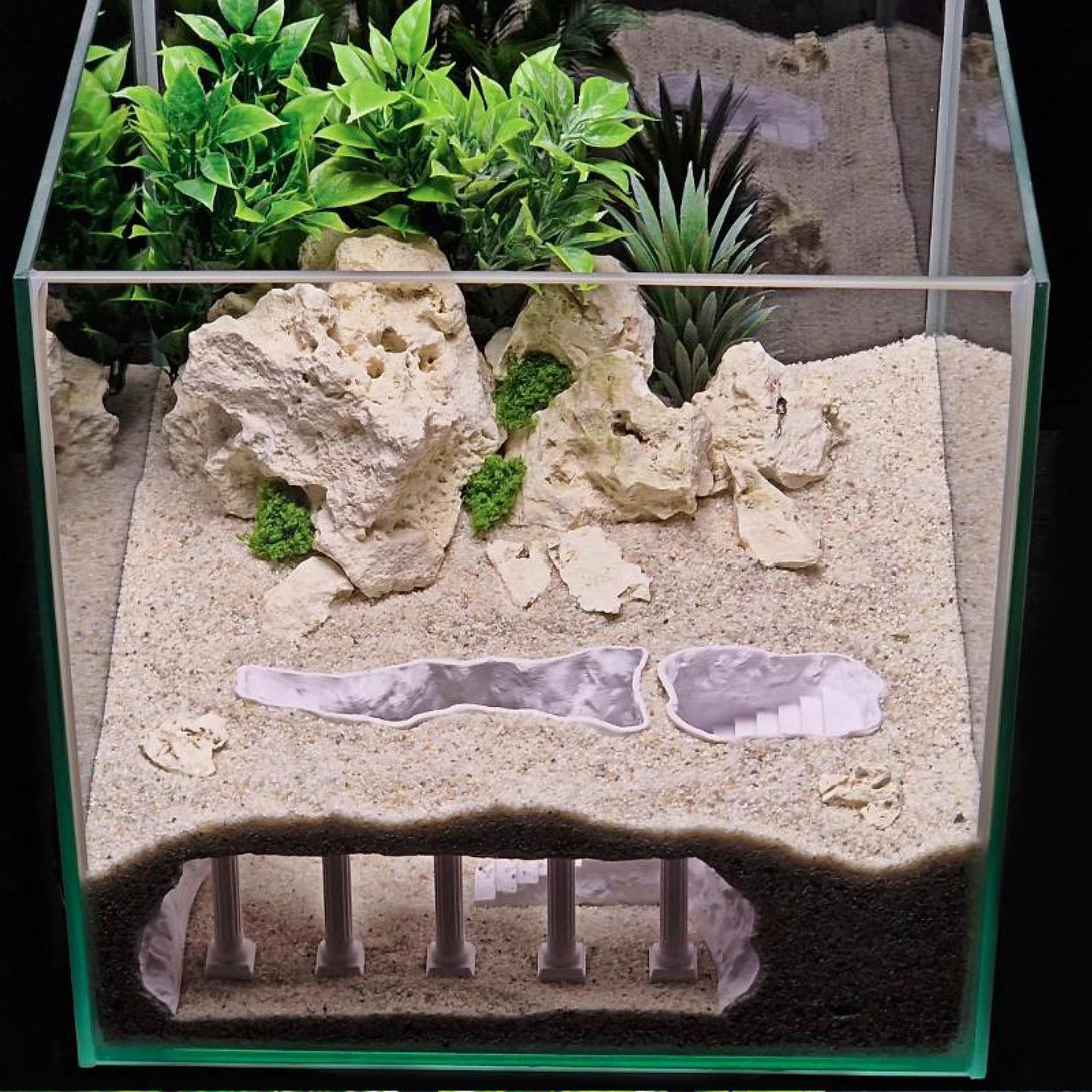 Aquarium Fish Hideout - Aquarium Cave Ornament Plastic Roman Column