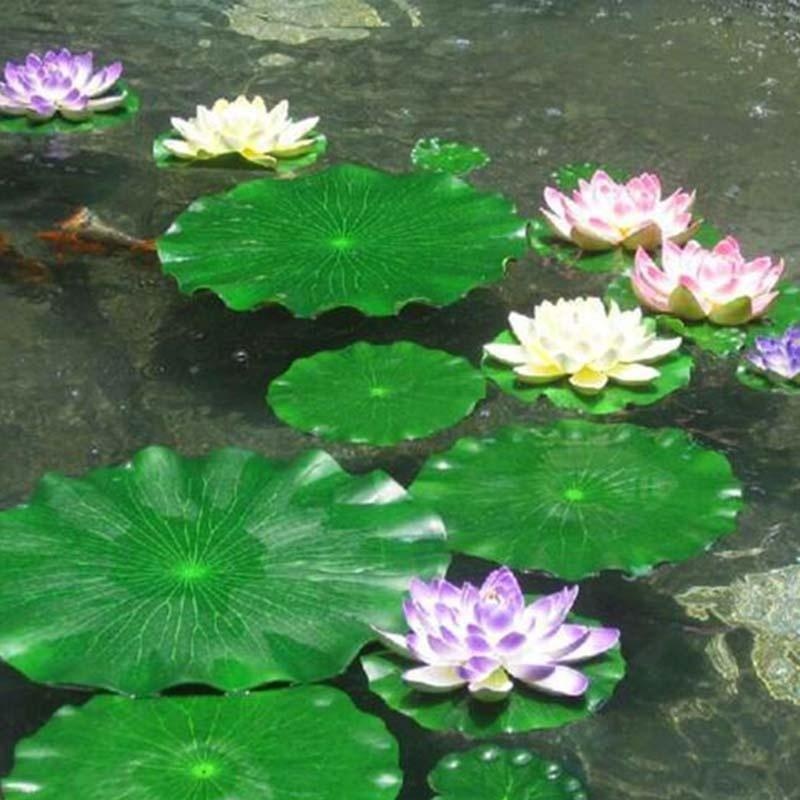 Aquarium Fish Breeding - 2026 Artificial Water Lily Lotus Leaf