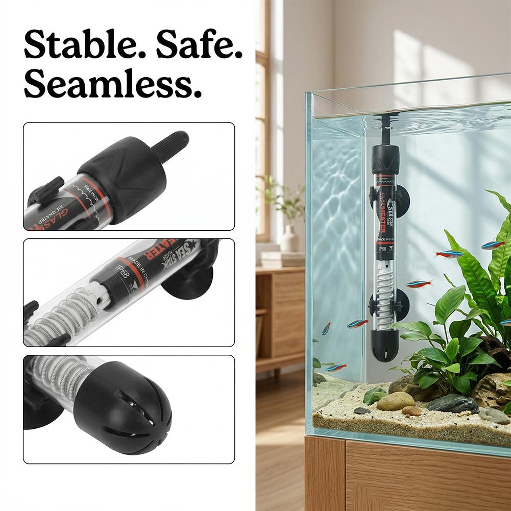Aquarium Heater Submersible - EU Aquarium heater 25W/50W/100W/200W/300W Submersible Fish