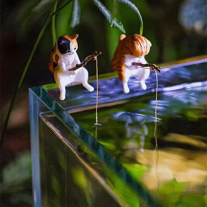 Aquarium Fish And Supplies - Fish Landscaping Cartoon Fishing Ornaments Aquarium