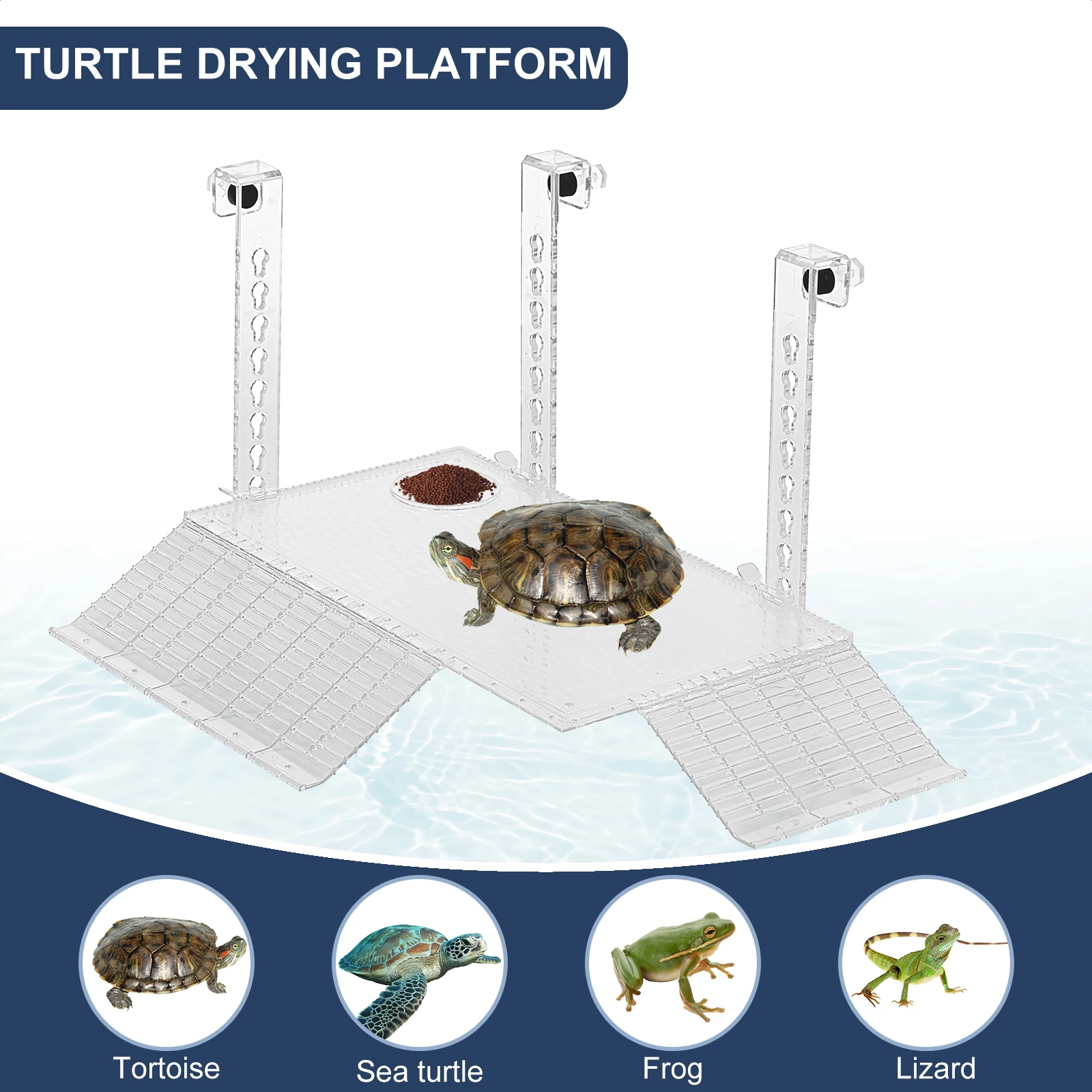 Aquarium Fish Breeding - Adjustable Turtle Basking Platform Acrylic Clear