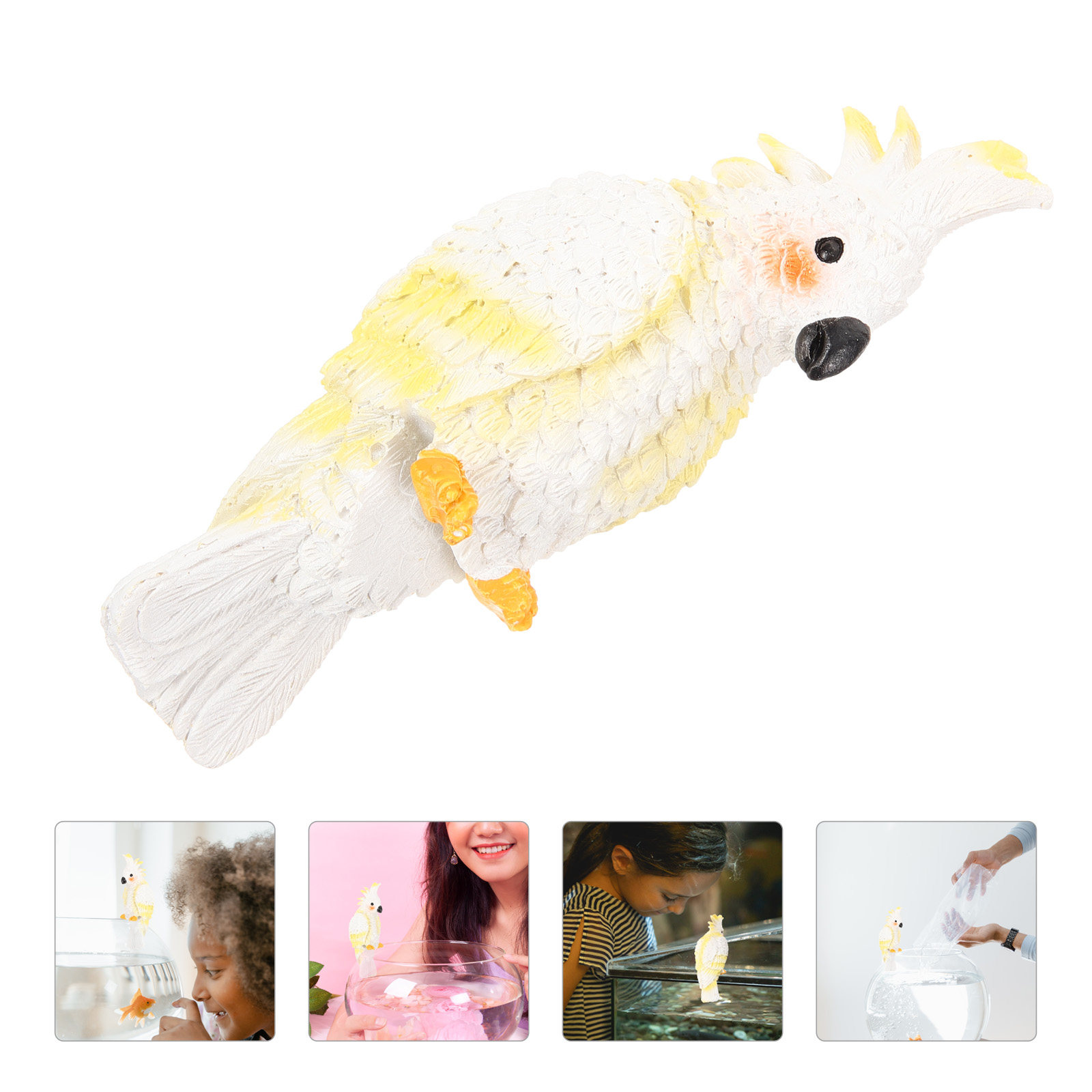 Aquarium Fish Parrot - Cute Mini Parrot Aquarium Decoration Resin