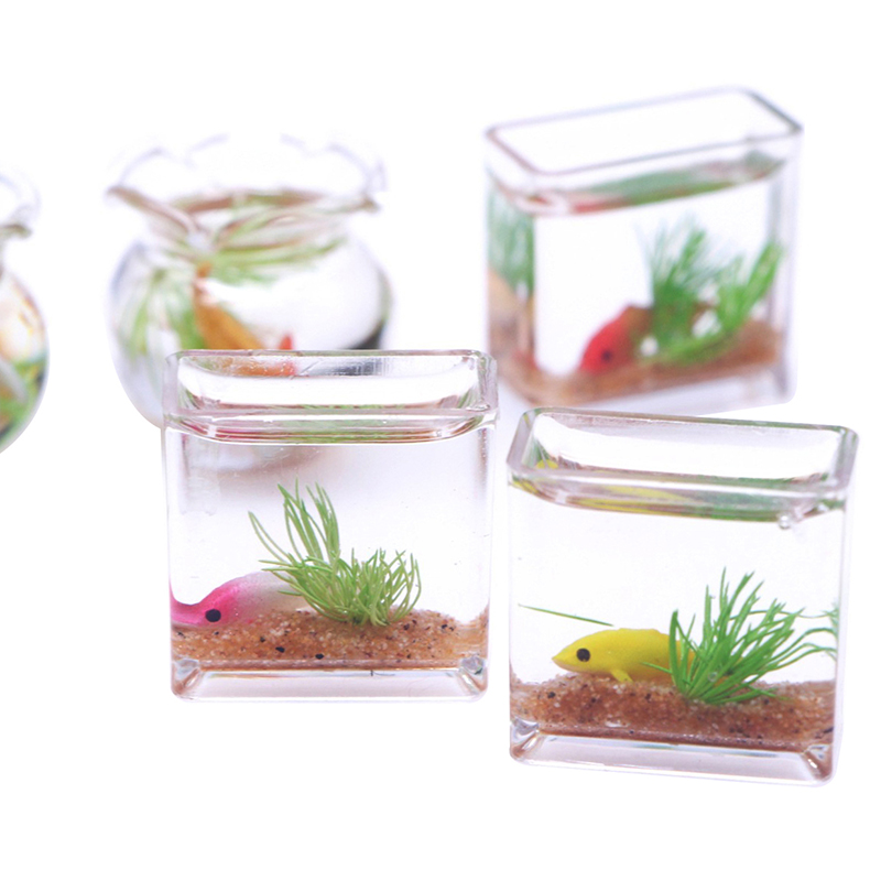 1Pc 1:12 Dollhouse Miniature F – обзор и цена Aquarium Fish House