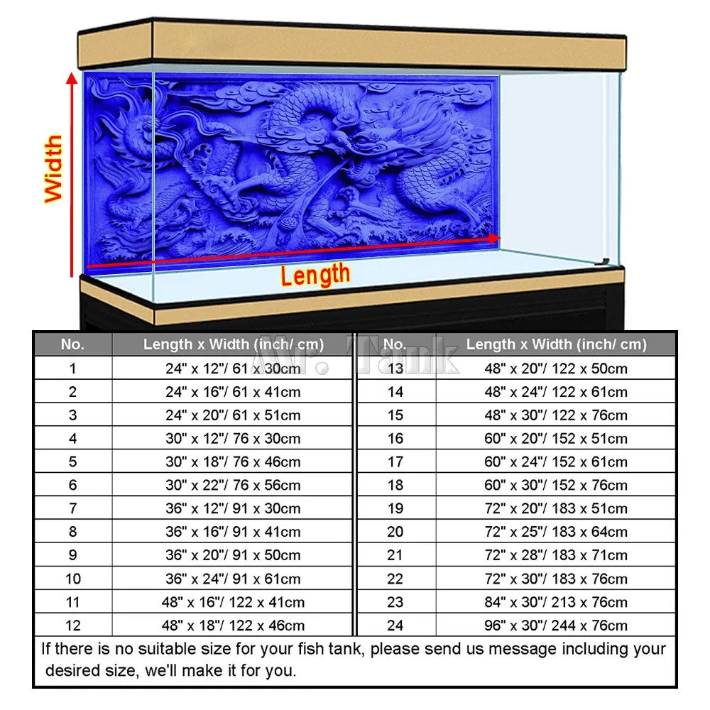 Custom Size Aquarium Backgroun – обзор и цена Aquarium Fish Dragon