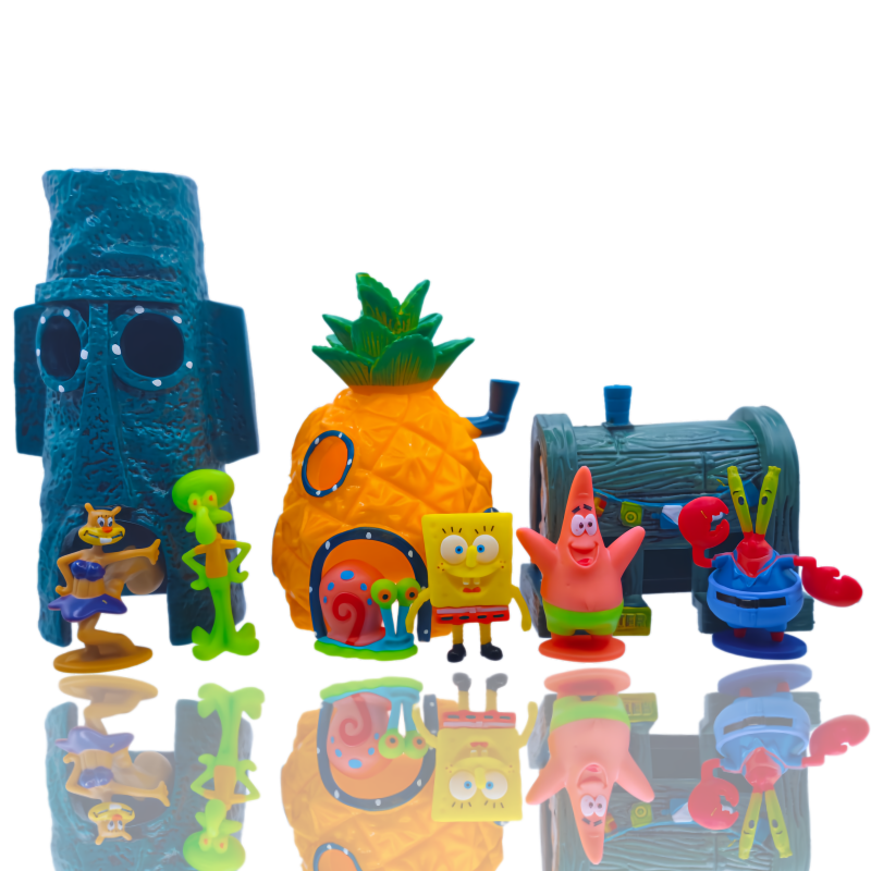 6pcs SpongeBob Fish Tank Decor – обзор и цена Aquarium Fish House