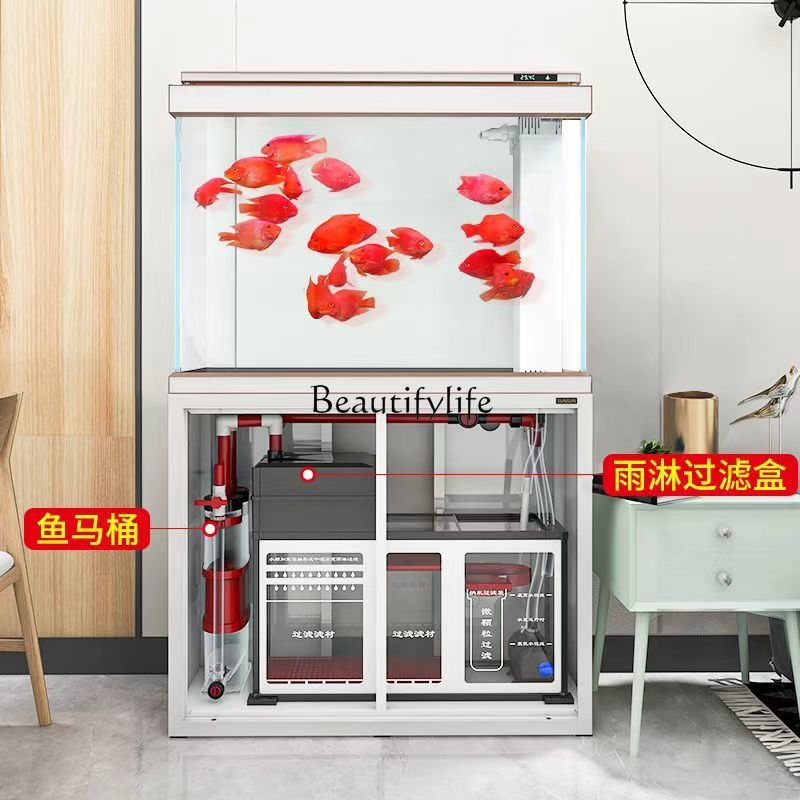 Large White Glass Living Room  – обзор и цена Aquarium Fish Dragon