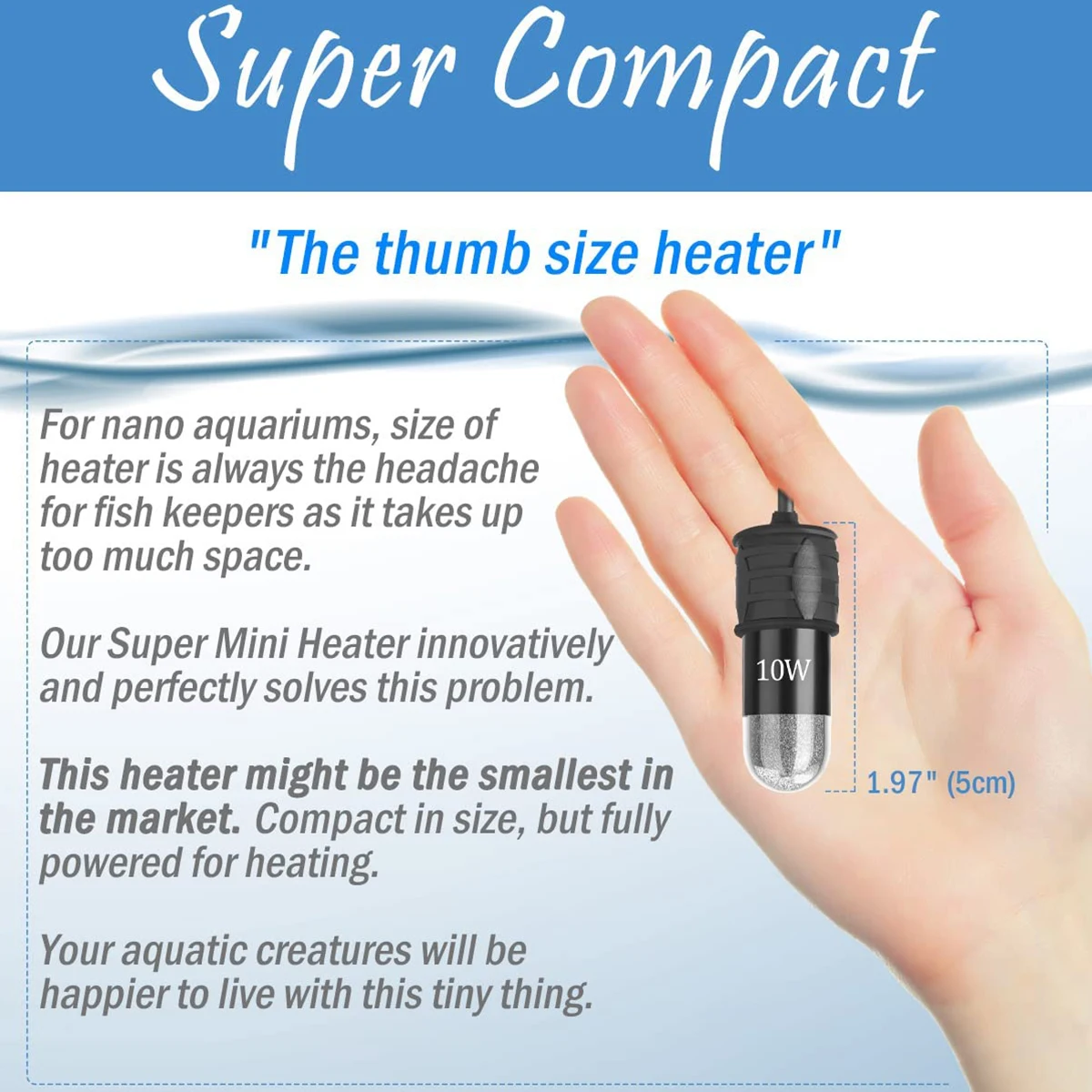 10W Adjustable Aquarium Heater – обзор и цена Aquarium Heater Submersible