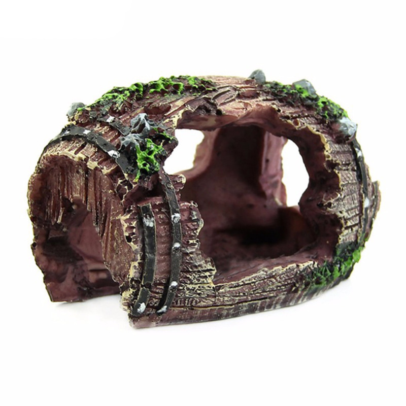 Aquarium Artificial Barrel Cav – обзор и цена Aquarium Fish Hideout