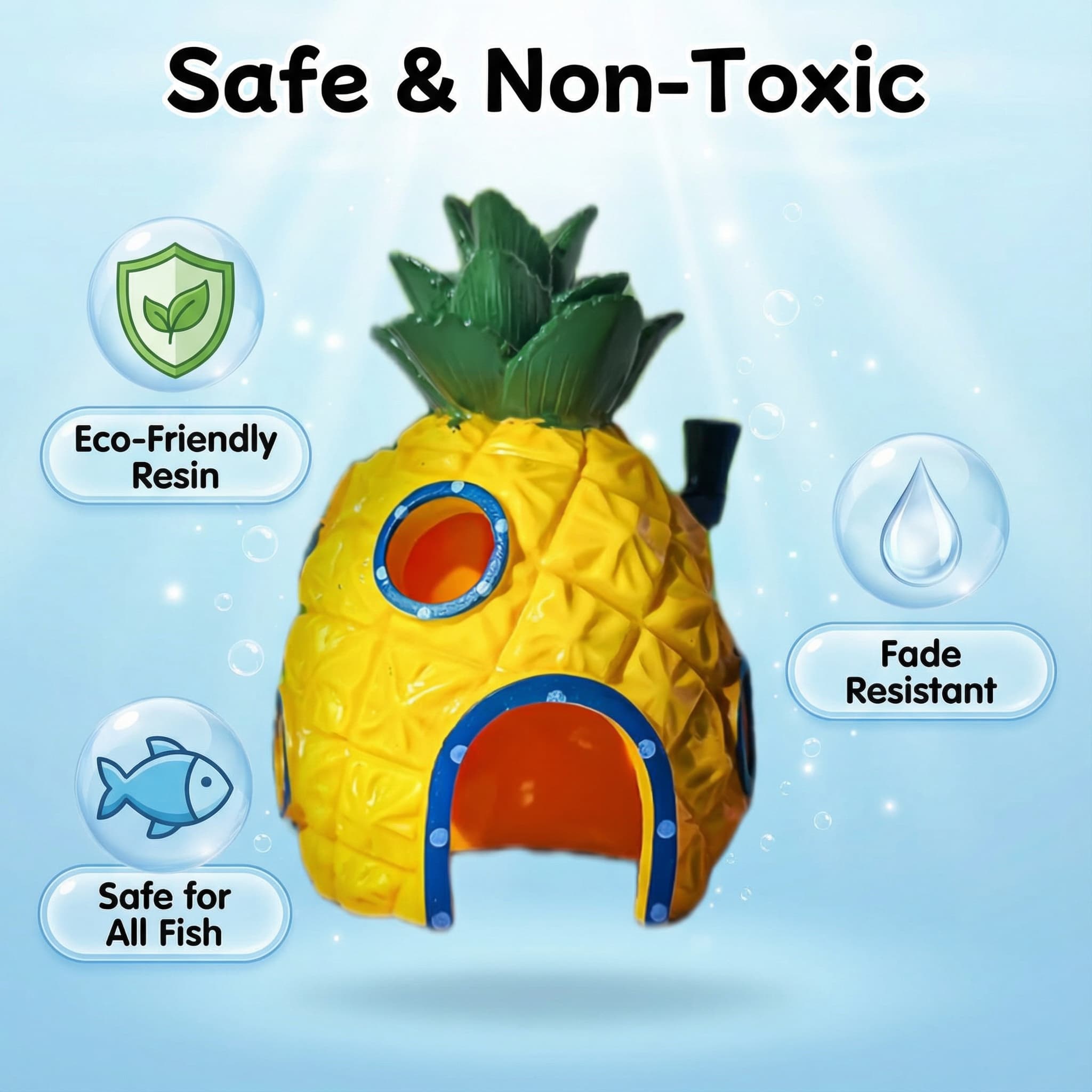 Pineapple House Aquarium Decor – обзор и цена Aquarium Fish Hideout